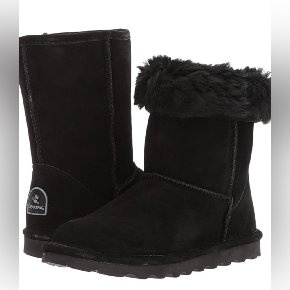 {NEW} Bearpaw Women's Elle Short Waterproof Suede Mid-Calf Snow Winter Boots NEW - Picture 8 of 14